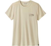 Patagonia - Lightweight, breathable trail T-shirt - W's Cap Cool Trail Shirt Stratapeaks Dyno White for Women in Recycled Polyester - Size XS - Beige Beige XS