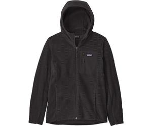 Patagonia - Lightweight, breathable zip-up fleece - K's R1 Air Full-Zip Hoody Black in Recycled Polyester - Kid Size L Black L