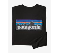 Patagonia Long-Sleeved P-6 Logo Responsibili-Tee Top Black - XS