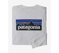 Patagonia Long-Sleeved P-6 Logo Responsibili-Tee Top White - XXL