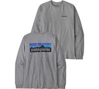 Patagonia - P-6 Logo Responsibili-Tee L/S Gravel Heather - L - Tee-Shirt