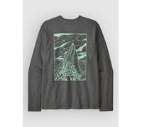 Patagonia - Organic cotton crew neck sweatshirt - M's LW Cloud Crag Wildrise Crew Ink Black for Men - Size M Black M