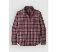 Patagonia - Organic cotton shirt - Women's - W's LW Fjord Flannel Shirt - W's LW Fjord Flannel Shirt Evergreen Fjord Berry Fig for Women - Size M - Purple Purple M
