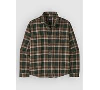 Patagonia - Organic cotton shirt - Men's - M's L/S LW Fjord Flannel Shirt - M's L/S LW Fjord Flannel Shirt Cozy Cabin Treeline Green for Men - Size L - Khaki Khaki L