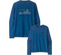 Patagonia - Men's long-sleeved T-shirt - M's L/S Cap Cool Daily Graphic Shirt '73 Skyline: Clement Blue X-Dye for Men - Size S Blue