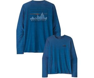 Patagonia - Men's long-sleeved T-shirt - M's L/S Cap Cool Daily Graphic Shirt '73 Skyline: Clement Blue X-Dye for Men - Size S Blue S