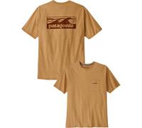 Patagonia - Men's recycled cotton T-shirt - M's Boardshort Logo Pocket Responsibili-Tee Talon Gold for Men - Size L - Brown Brown L