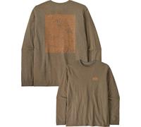 Patagonia - Men's recycled cotton T-shirt - M's L/S Strataspire Responsibili-Tee Wing Grey for Men in Recycled Polyester - Size XL Grey XL