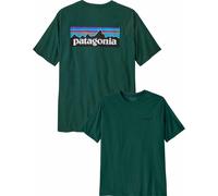 Patagonia - Men's recycled cotton T-shirt - M's P-6 Logo Responsibili-Tee Cascade Green for Men - Size L Green L