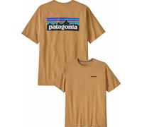 Patagonia - Men's recycled cotton T-shirt - M's P-6 Logo Responsibili-Tee Talon Gold for Men - Size 61,5 - Brown Brown 61.5