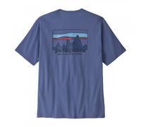 Patagonia Mens 73 Skyline Organic T-shirt Colour: CUBL Current Blue, Size: L