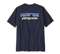 Patagonia P-6 Logo Responsibili-Tee Short Sleeve T-shirt dark blue white - M