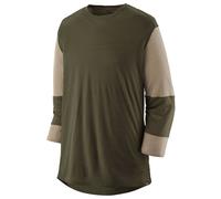 Patagonia - Merino 3/4 Sleeve Bike Jersey - Cycling jersey size M, olive