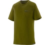 Patagonia - Merino wool T-shirt - M's Cap Cool Merino Blend Graphic Shirt Fitz Roy Strata: Pond Green for Men in Wool - Size M - Khaki Khaki M