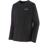 Patagonia - L/S Cap Cool Merino Graphic Shirt - Merino shirt size M, black