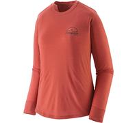 Patagonia - Merino wool T-shirt - W's L/S Cap Cool Merino Blend Graphic Shirt Imagine Moon: Potters Red for Women in Wool - Size XS Red XS