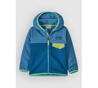 Baby hooded fleece Patagonia Micro D Snap-T Bleu 6 mois