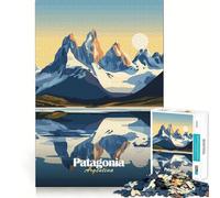 Patagonia Mountain Landscape Jigsaw Puzzles 1000 Pieces for Teenagers Recall Boost Serene Time Smooth Cut Elegant Gift (50x75cm)