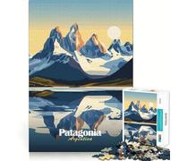 Patagonia Mountain Landscape Jigsaw Puzzles for Teenagers 1000 Pieces Intellect Toy Indoor Fun Quality Cut Creative Gift (38x26cm)