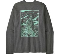 Patagonia - Organic cotton crew neck sweatshirt - M's LW Cloud Crag Wildrise Crew Ink Black for Men - Size XS Black XS