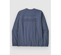 Patagonia - Men's recycled cotton T-shirt - M's L/S P-6 Logo Responsibili-Tee P-6 Outline: Current Blue for Men - Size M Blue M
