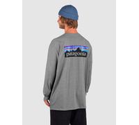 Patagonia - P-6 Logo Responsibili-Tee L/S Gravel Heather - M - Tee-Shirt
