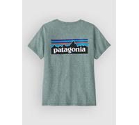 Patagonia P-6 Logo Responsibili T-Shirt blue sage L