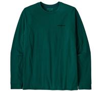 Patagonia - Men's recycled cotton T-shirt - M's L/S P-6 Logo Responsibili-Tee Cascade Green for Men - Size M Green M