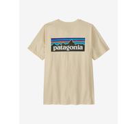 Patagonia P-6 Logo Short Sleeve T-Shirt Beige - XL