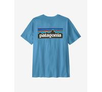 Patagonia P-6 Logo Short Sleeve T-Shirt Blue - S