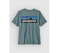 Patagonia - P-6 Logo T-Shirt - T-shirt size M, turquoise