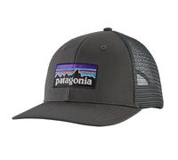 Patagonia P-6 Logo Trucker Cap Grey Black