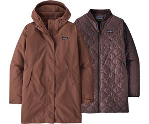 Patagonia - Parka 3 en 1 isolante et imperméable - W's Heyes Peak 3-in-1 Parka Berm Brown for Women in Nylon - Size M Brown M