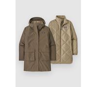 PATAGONIA W's Pine Bank 3-in-1 Parka - Women - Brown / Grey - size XS- model 2026 XS