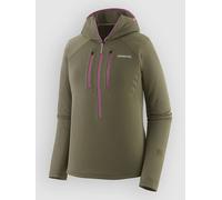 Patagonia - Ultra-lightweight, breathable fleece with zip-up hood - W's R1 Ultralight Hoody Basin Green for Women in Recycled Polyester - Size M Green M