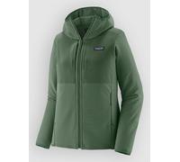 Patagonia - Warm, stretchy jacket - Women's - W's R2 CrossStrata Hoody - W's R2 CrossStrata Hoody Canopy Green for Women in Recycled Polyester - Size XS Green XS