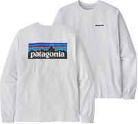 Patagonia Mens White P-6 Logo-print Recycled-cotton and Recycled-polyester-blend Regular-fit T-shirt M
