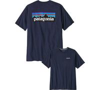 Patagonia - Men's recycled cotton T-shirt - M's P-6 Logo Responsibili-Tee New Navy for Men - Size XL Navy XL