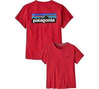 Patagonia - Recycled cotton T-shirt - W's P-6 Logo Responsibili-Tee Potters Red for Women - Size M Red M