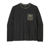 Patagonia - L/S Shop Sticker Pocket Responsibili-Tee - Longsleeve size L, black
