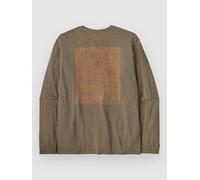Patagonia - Men's recycled cotton T-shirt - M's L/S Strataspire Responsibili-Tee Wing Grey for Men in Recycled Polyester - Size S Grey S