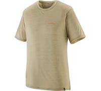 Patagonia - Technical and breathable merino wool hiking T-shirt - M's Cap Cool Merino Blend Graphic Shirt Multi-Pitch Weathered Stone for Men in Recycled Polyester - Size S - Beige Beige S