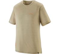 Patagonia - Technical and breathable merino wool hiking T-shirt - M's Cap Cool Merino Blend Graphic Shirt Multi-Pitch Weathered Stone for Men in Recycled Polyester - Size M - Beige Beige M