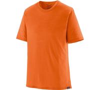 Patagonia - Technical and breathable merino wool hiking T-shirt - M's Cap Cool Merino Blend Shirt Coal Orange for Men in Recycled Polyester - Size XL Orange XL
