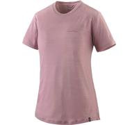 Patagonia - Technical, breathable merino wool hiking T-shirt - W's Cap Cool Merino Blend Graphic Shirt Multi-Pitch Quiet Violet for Women in Recycled Polyester - Size XS - Purple Purple XS