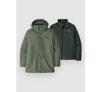Patagonia - Men's warm, waterproof parka - M's Tres 3-in-1 Parka Old Growth Green for Men - Size XL - Khaki Khaki XL