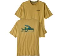 Patagonia - Urban T-shirt in recycled cotton and recycled Polyester - M's Flying Fish Responsibili-Tee Limestone Yellow Heritage Fitz for Men - Size M Yellow M