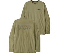 Patagonia - Urban T-shirt made from recycled materials with watertight seams - M's L/S P-6 Logo Responsibili-Tee P-6 Outline Gumtree Green for Men - Size L Green L