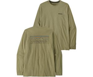 Patagonia - Urban T-shirt made from recycled materials with watertight seams - M's L/S P-6 Logo Responsibili-Tee P-6 Outline Gumtree Green for Men - Size XL Green XL
