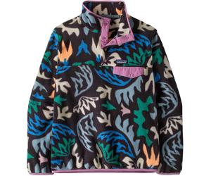 Patagonia - Warm and comfortable fleece with stand-up collar and press studs - W's LW Synch Snap-T P/O Kaleido Black for Women in Nylon - Size L Black L